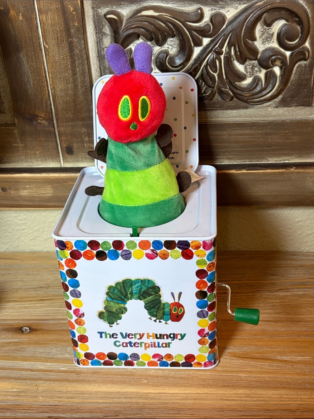 The Very Hungry Caterpillar Plush Jack-in-the-Box - Red & Green